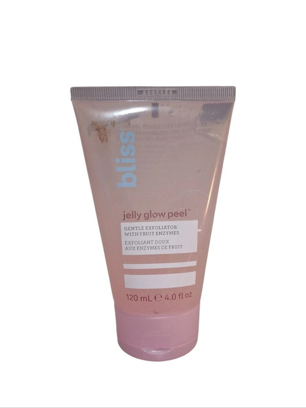 Bliss Jelly Glow Peel Gentle Face Exfoliator Fruit Enzymes 4oz New Pink Tube